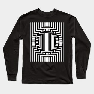 Geometric Abstract in black Long Sleeve T-Shirt